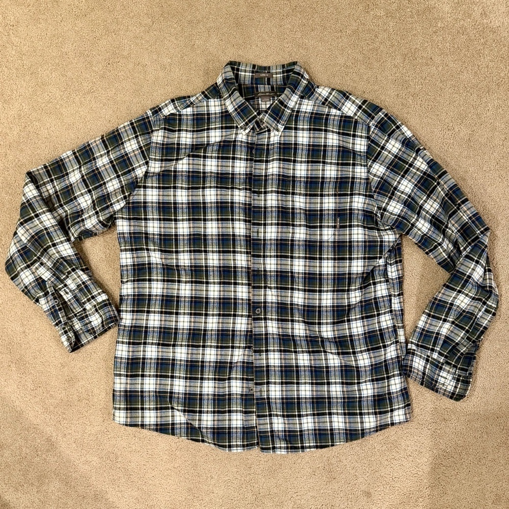 Eddie Bauer Classic Fit Flannel Shirt – Men’s 2XL Tall – Plaid